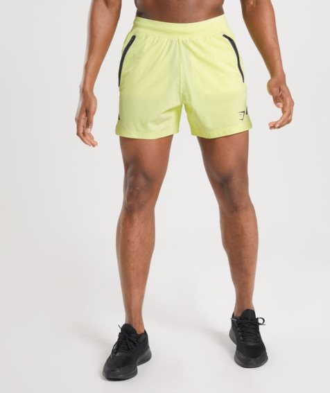 Men's Gymshark Apex 5" Perform Shorts Yellow | NZ 0RGSKX